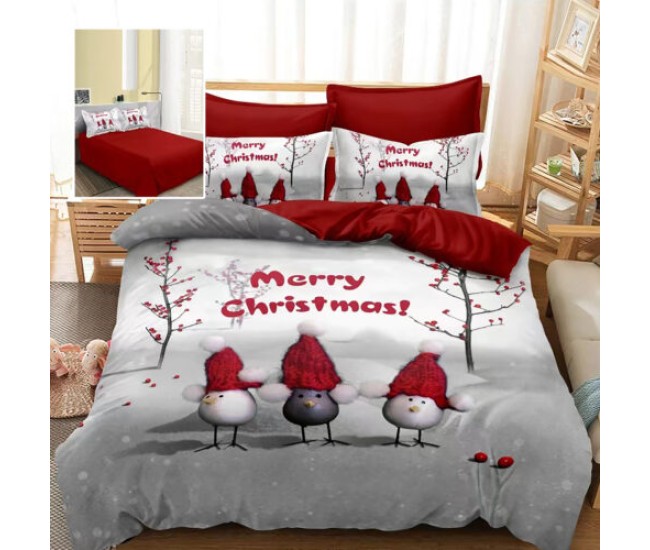 Lenjerie pat finet 3d 6 piese craciun f-xmas82 Lenjerie pat finet 3d 6 piese craciun f-xmas82
